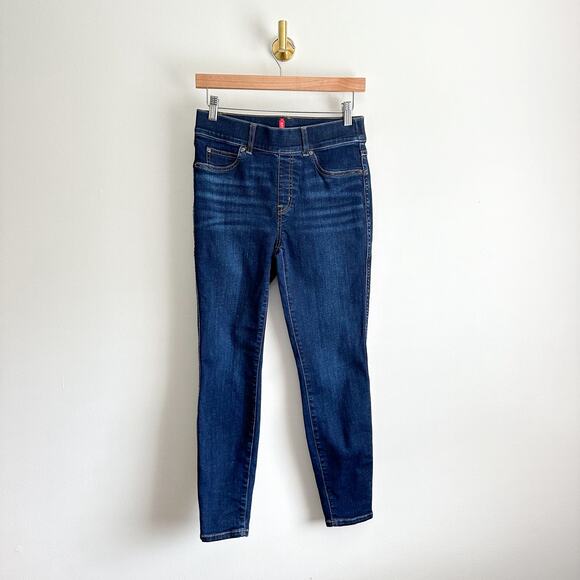 Spanx Ankle Denim High Rise Pull On Skinny Leg Jeans Blue S - Picture 2 of 6